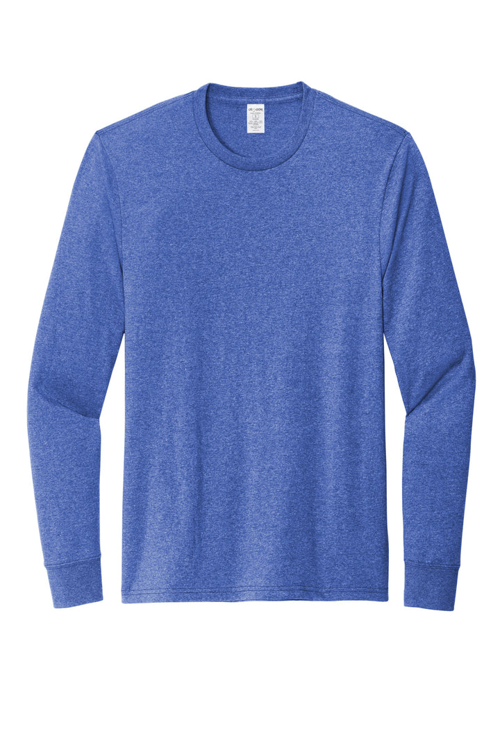 Front View of ReusdRylHt Allmade Unisex Long Sleeve Recycled Blend Tee AL6204