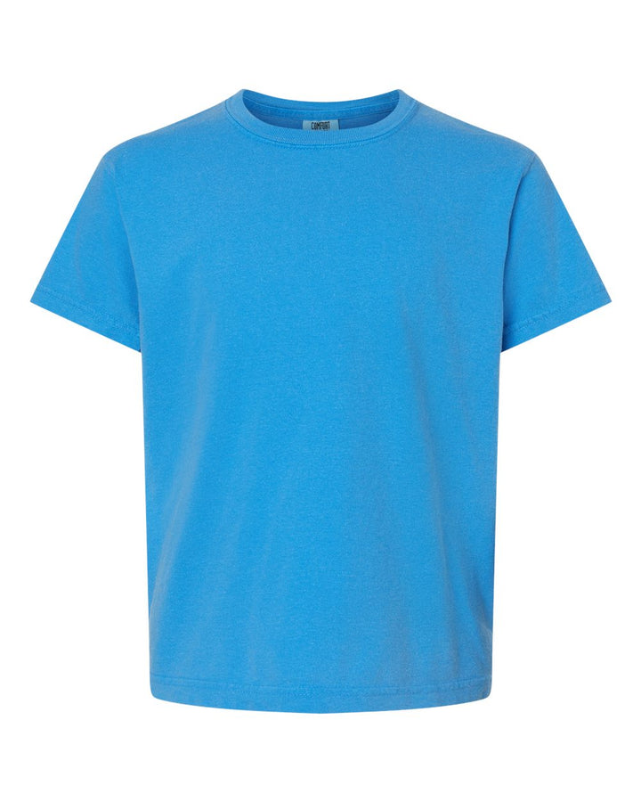 Front View of Royal Caribe Garment-Dyed Youth Heavyweight T-Shirt - 9018