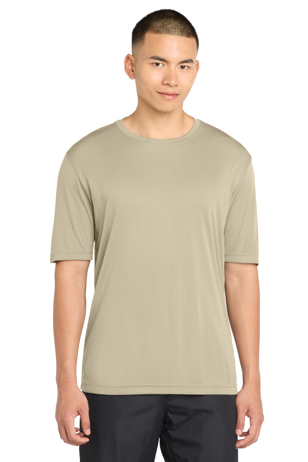 Front View of Sand Sport-Tek PosiCharge Competitor Tee. ST350