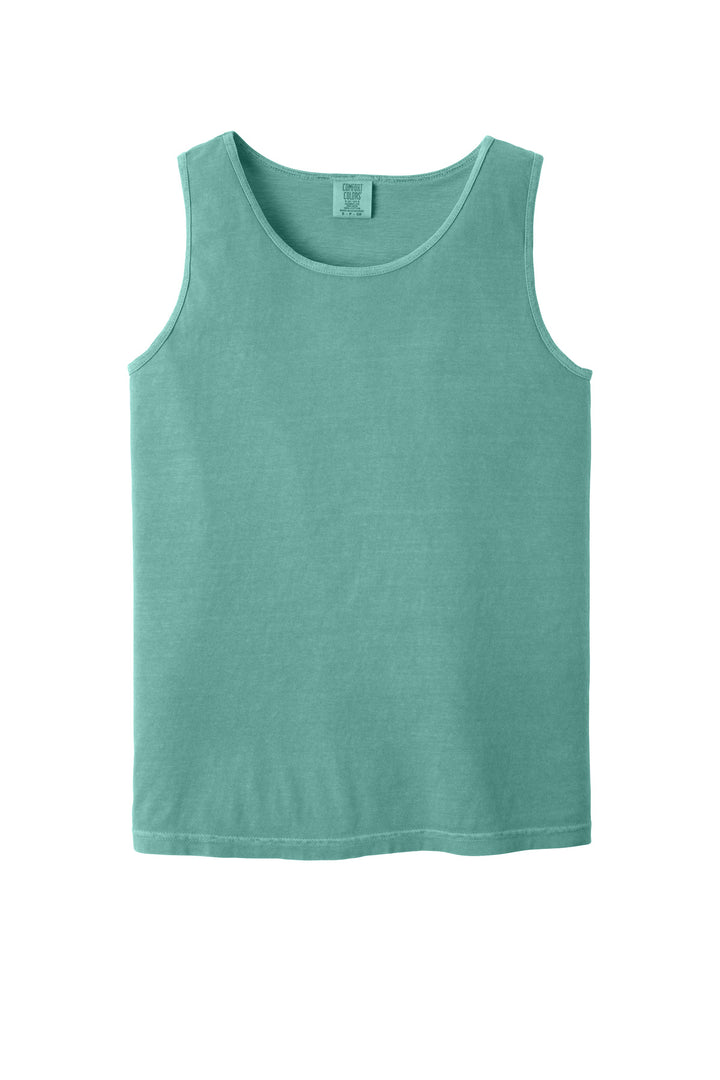 Front View of Seafoam COMFORT COLORS Heavyweight Ring Spun Tank Top. 9360