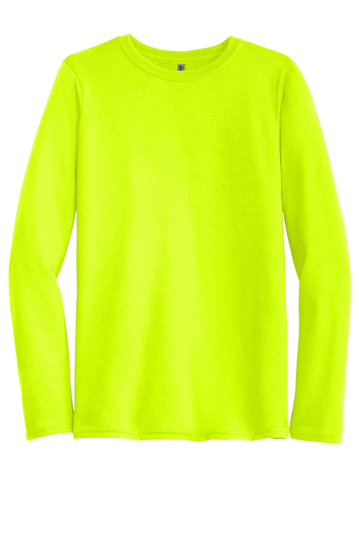Front View of SftyGrn Gildan Performance Long Sleeve T-Shirt. 42400