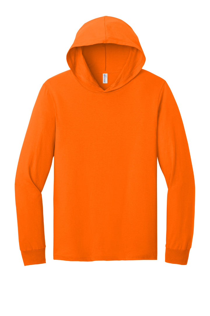 Front View of SftyOrg Jerzees Classics Unisex Cotton Long Sleeve Hooded T-Shirt 363LH