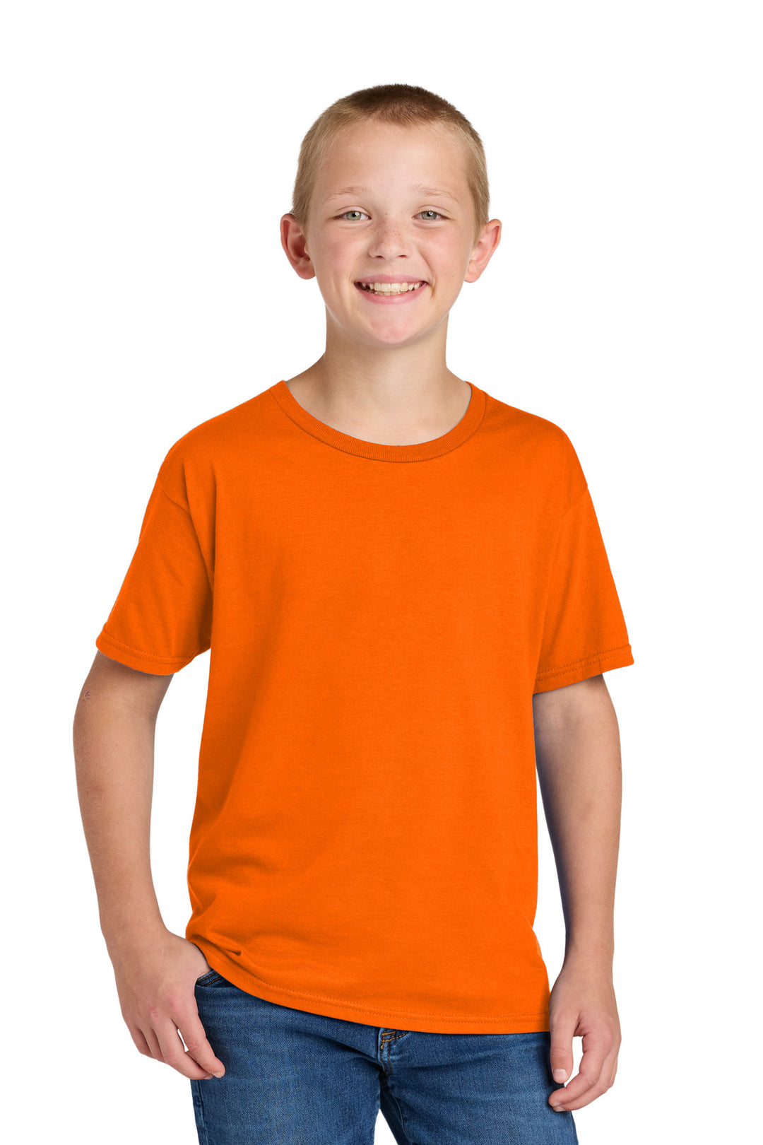 Front View of SftyOrg Jerzees Classics Youth Cotton T-Shirt 363Y