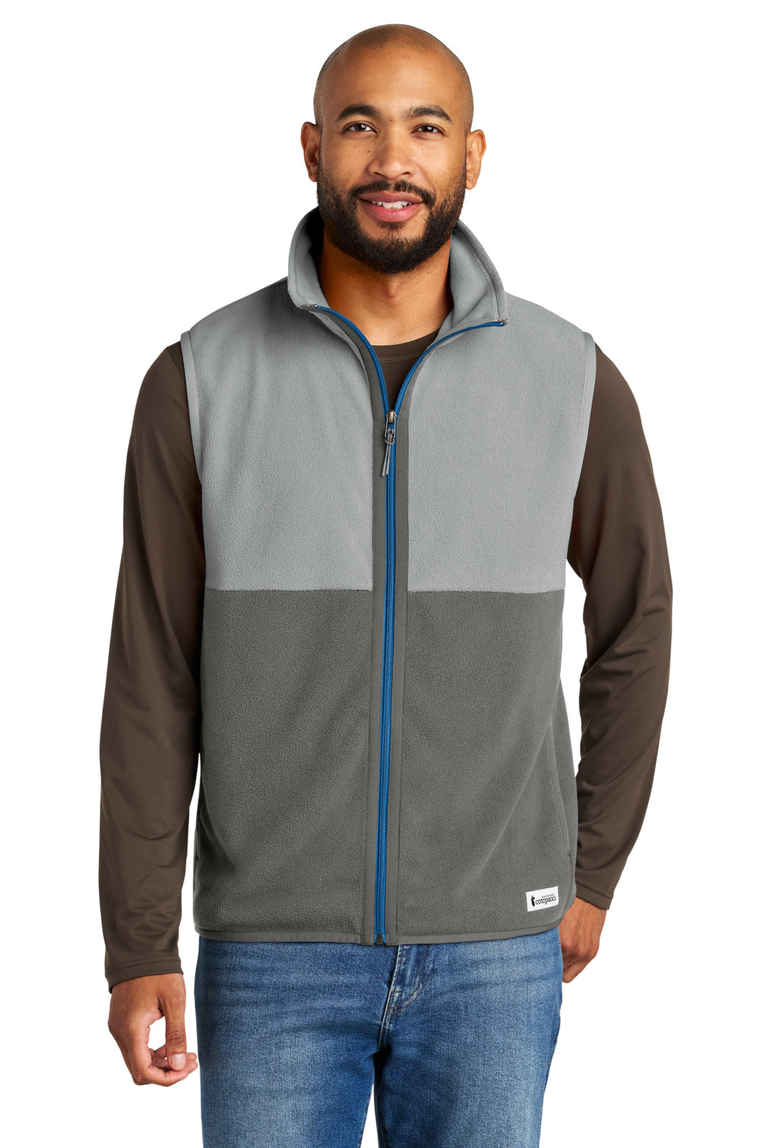 Front View of Smk/Cinder Cotopaxi Amado Fleece Vest COTOM1693