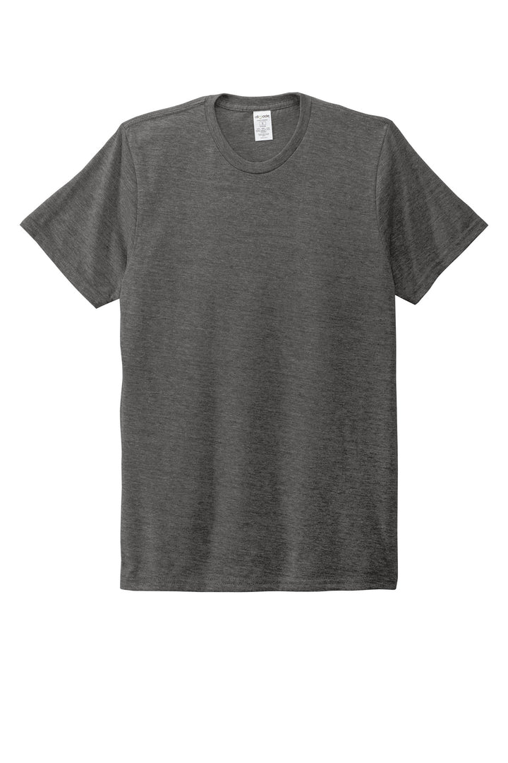 Front View of Space Black Allmade Unisex Tri-Blend Tee AL2004