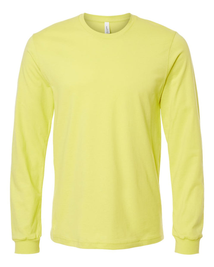 Front View of Strobe Jersey Long Sleeve Tee - 3501