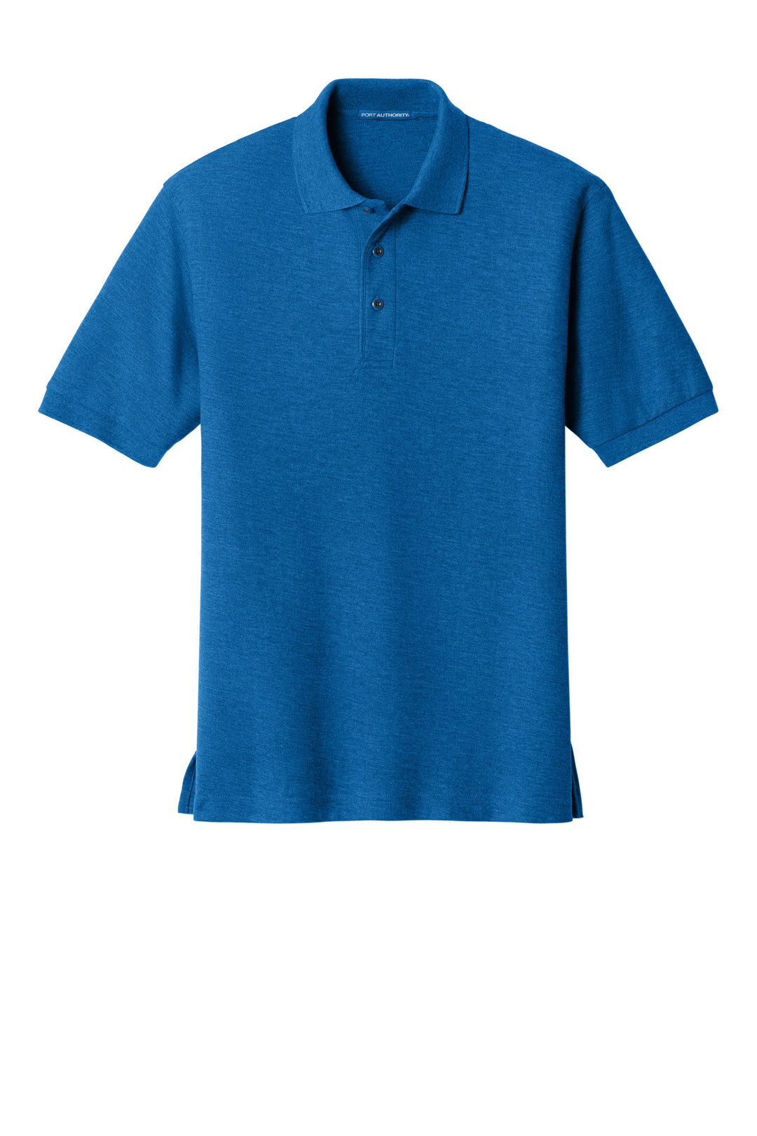 Front View of Strong Blue Port Authority Silk Touch Polo K500
