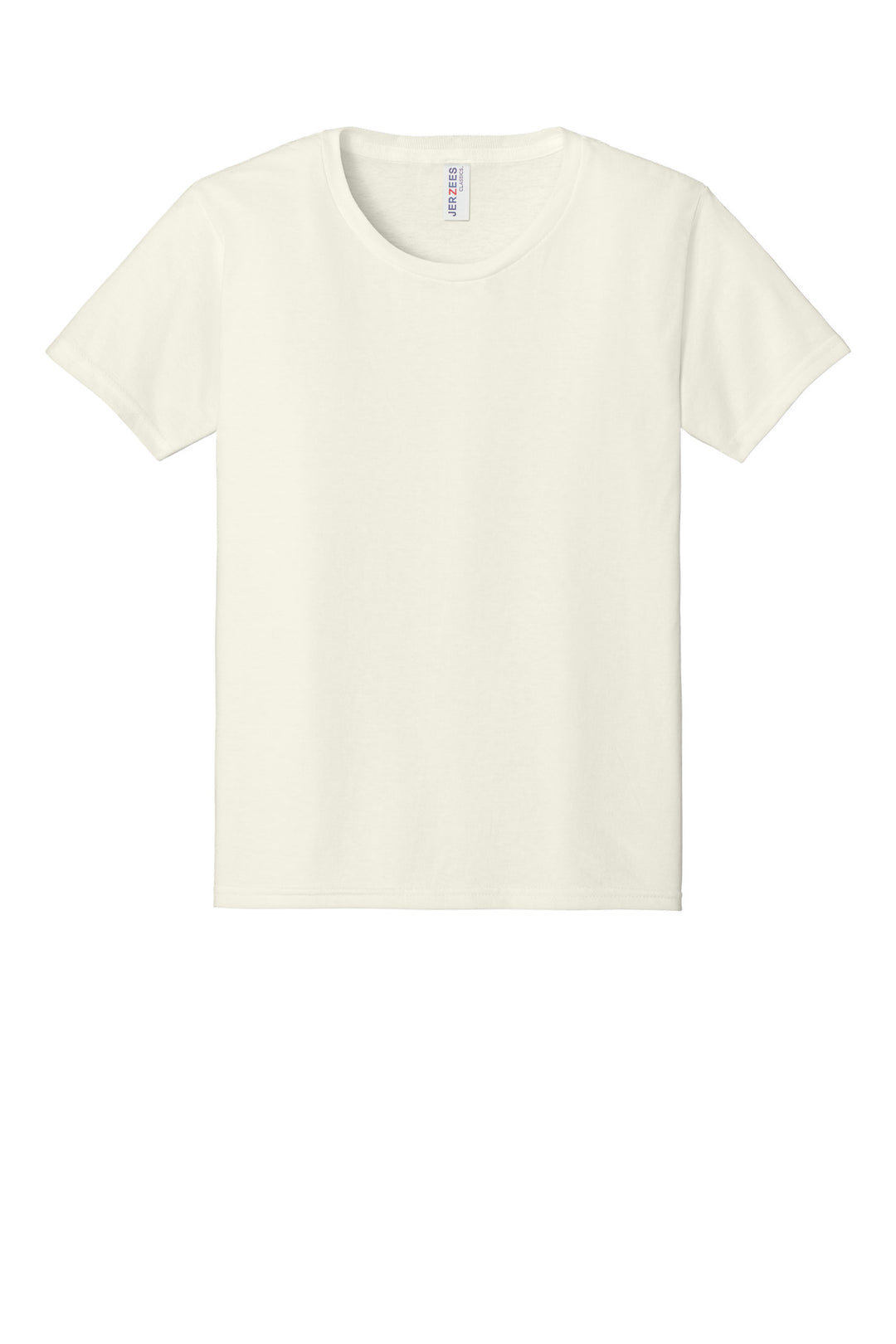 Front View of SwtCrmHthr Jerzees Classics Youth Cotton T-Shirt 363Y