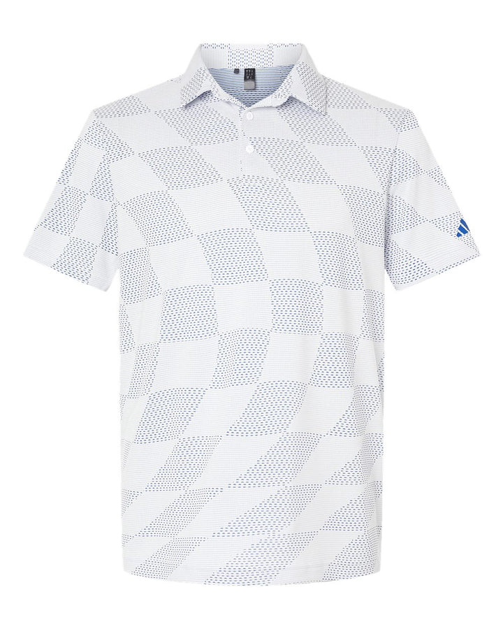 Front View of White Ultimate365 Textured Polo - A2004