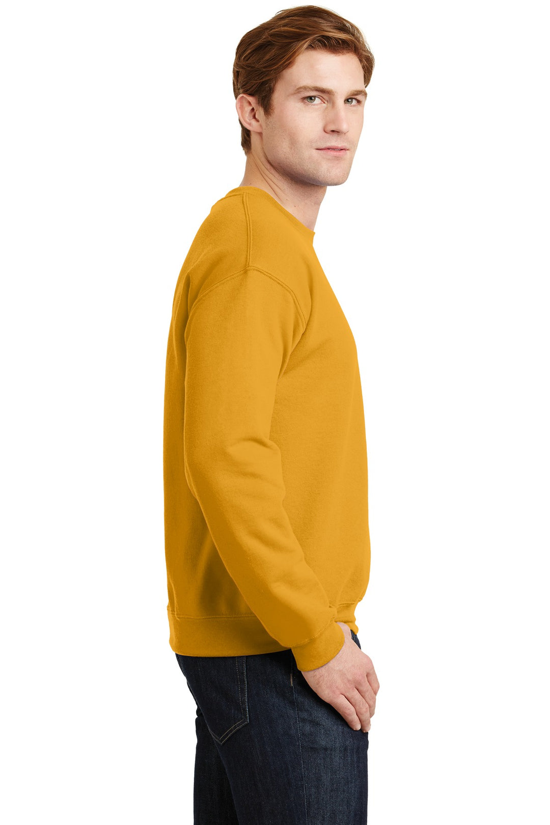Gold Gildan Heavy Blend Crewneck Sweatshirt. 18000
