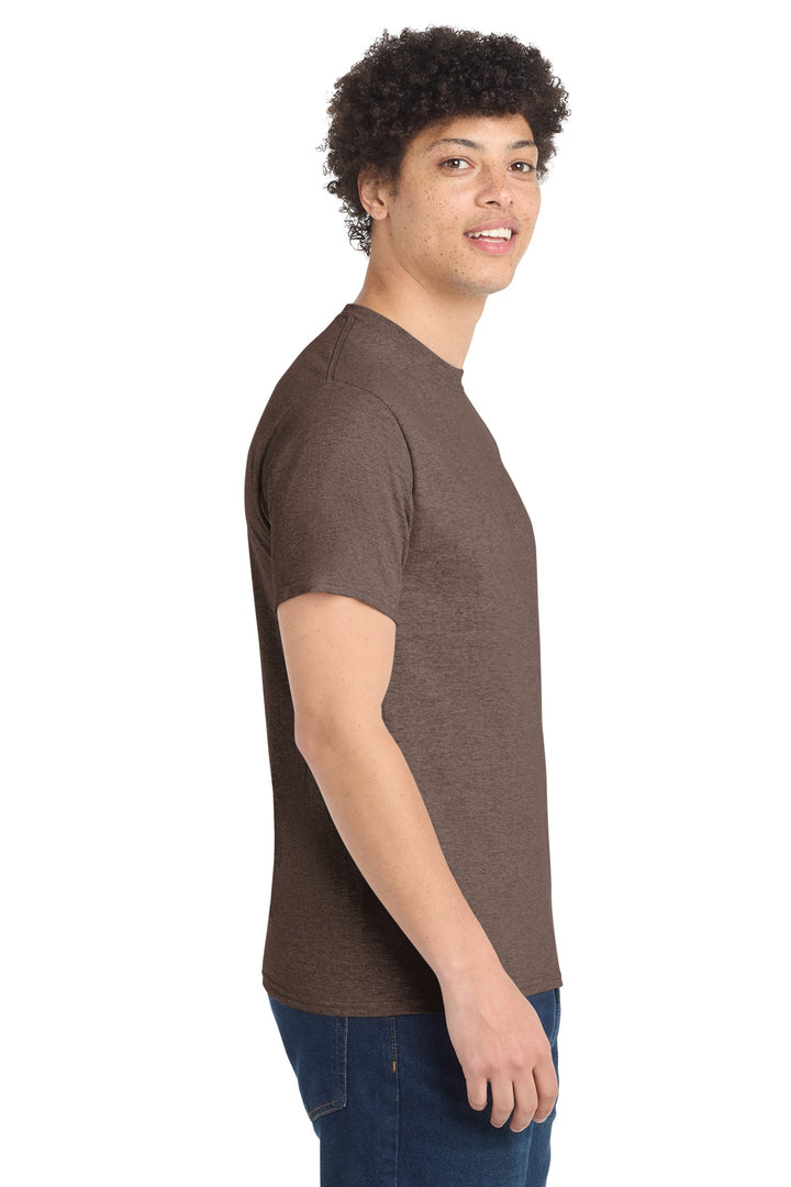 HtDkChocBr Port & Company - Core Cotton Tee. PC54