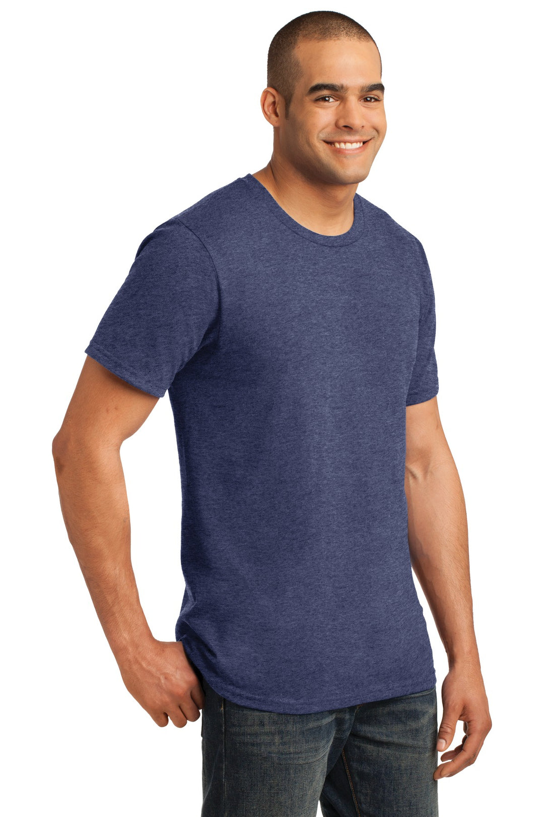 Hthr Blue Gildan 100% Ring Spun Cotton T-Shirt. 980