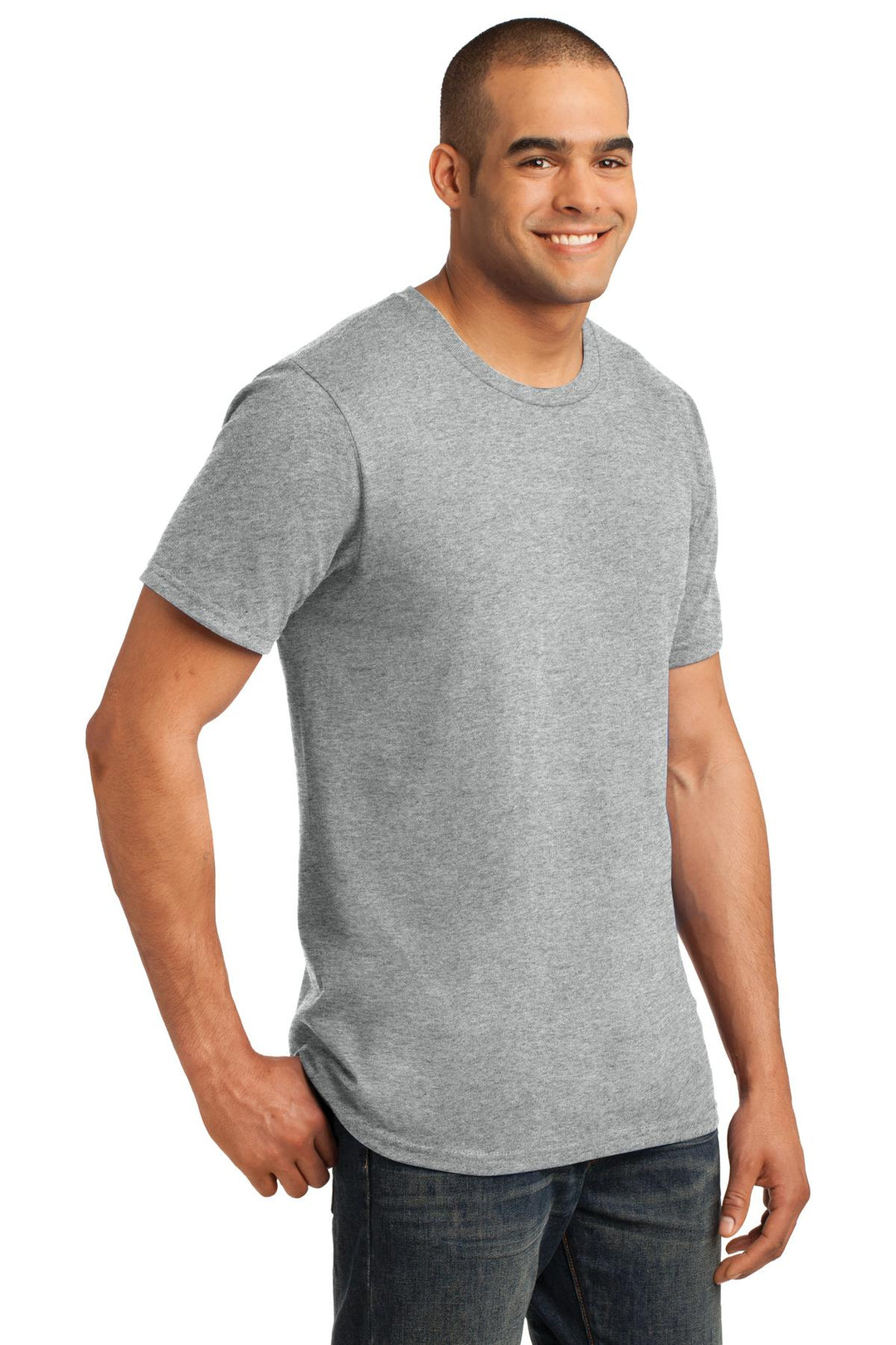 Hthr Grey Gildan 100% Ring Spun Cotton T-Shirt. 980