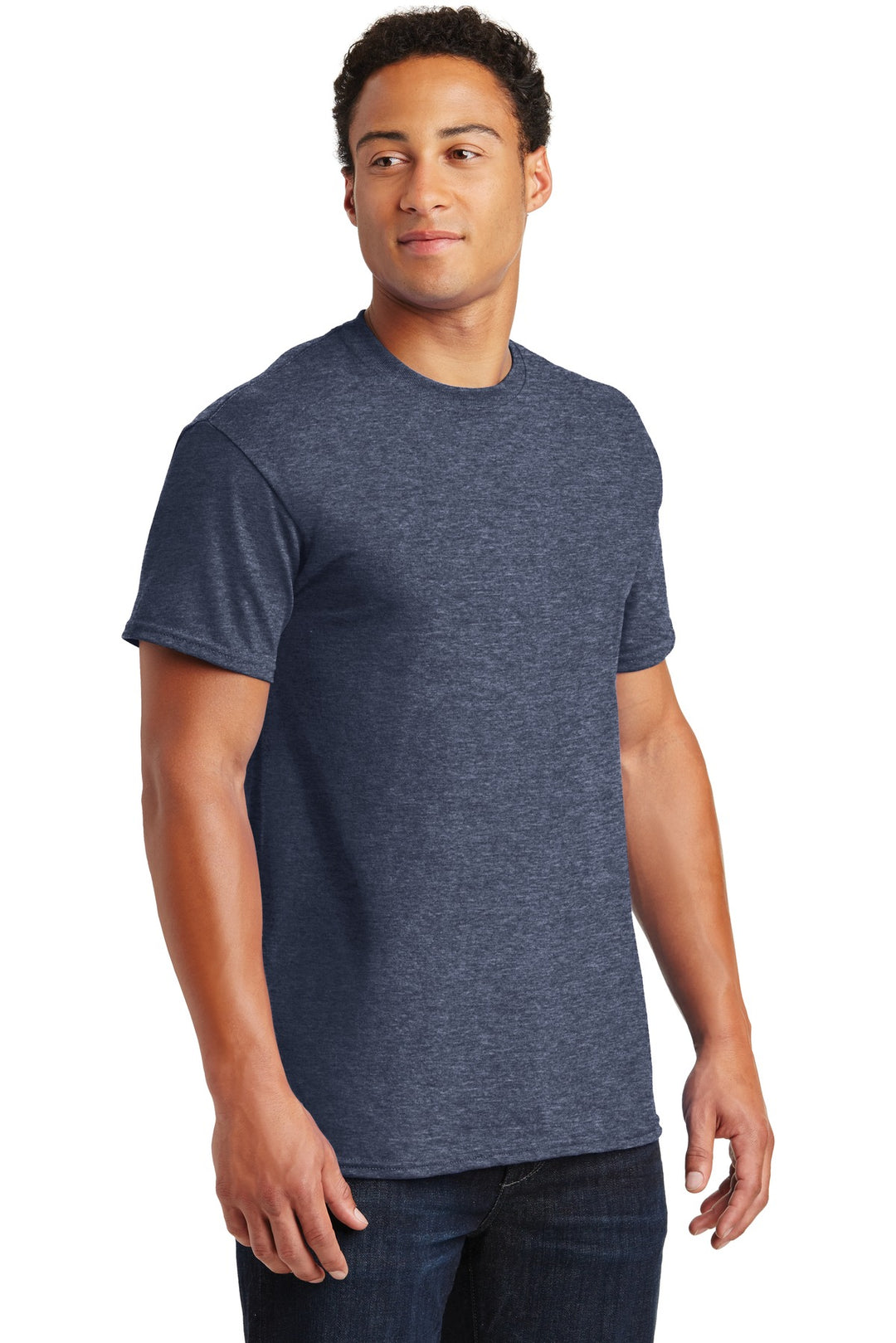 Hthr Navy Gildan - Ultra Cotton 100% US Cotton T-Shirt. 2000