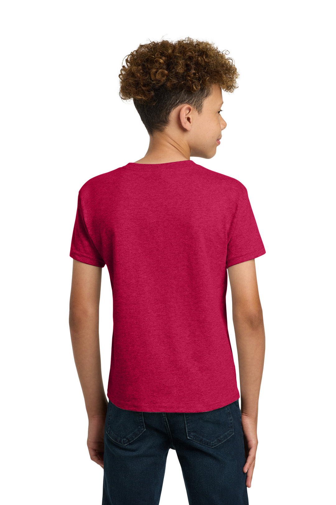 HthrRed Gildan - Youth Heavy Cotton 100% Cotton T-Shirt. 5000B