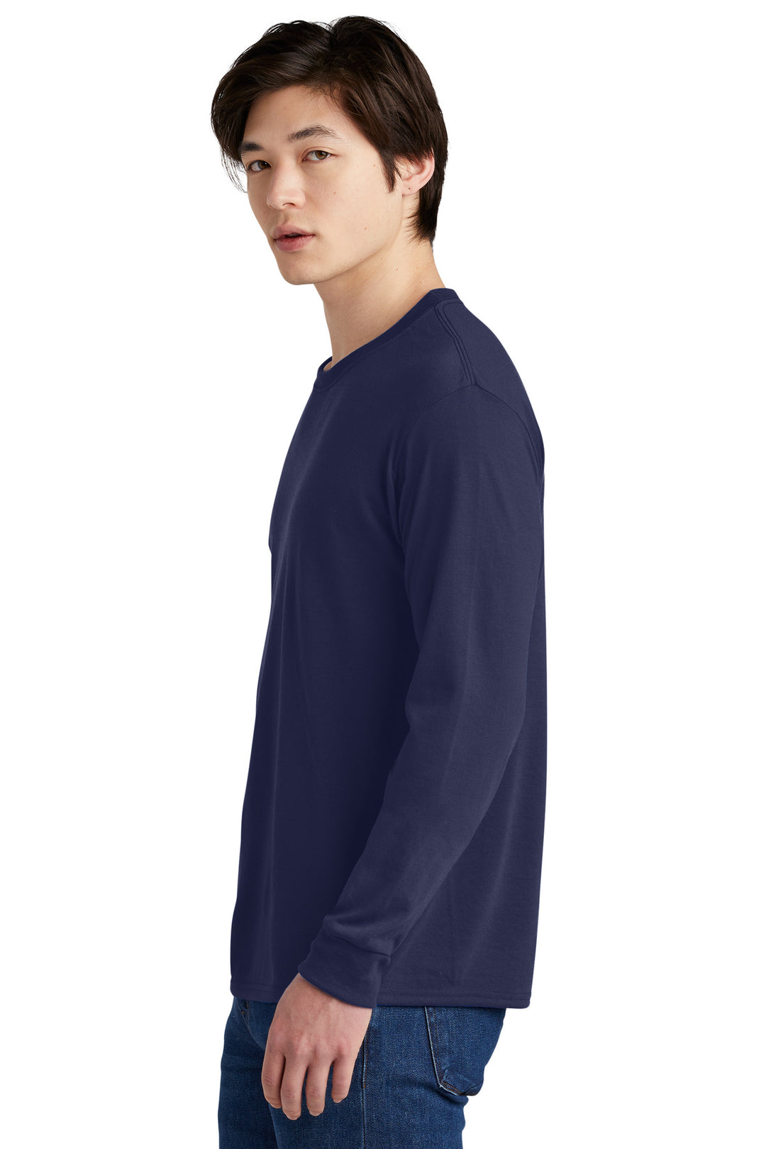 JNavy Jerzees Dri-Power 100% Polyester Long Sleeve T-Shirt 21LS