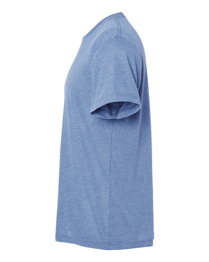 Left View of Athletic Blue Tri Blend Tri-Blend T-Shirt - 254
