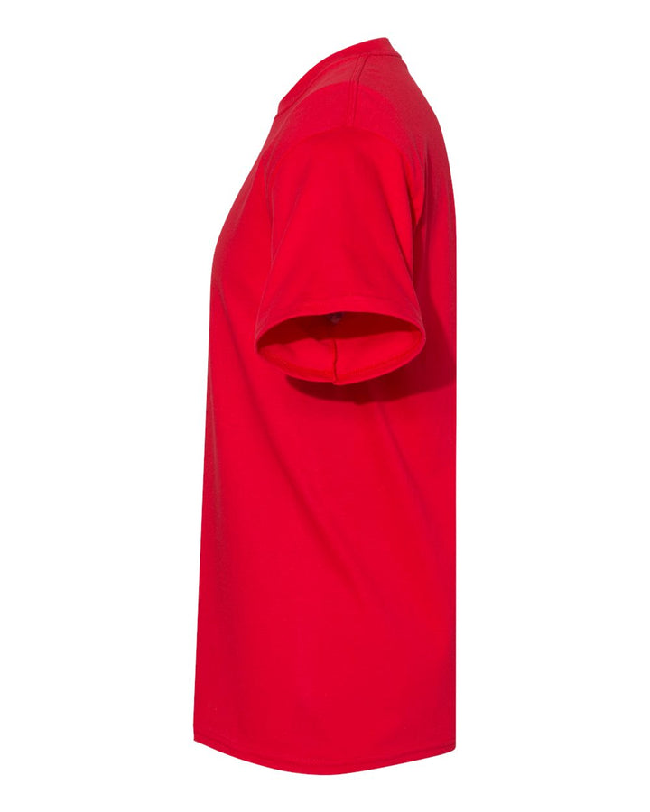 Left View of Athletic Red Essential-T T-Shirt - 5280