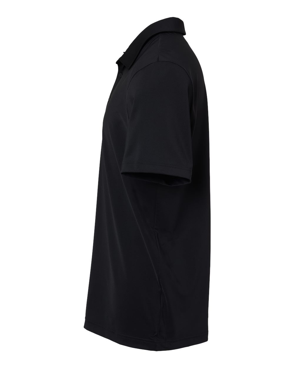Left View of Black Ultimate Solid Polo - A514