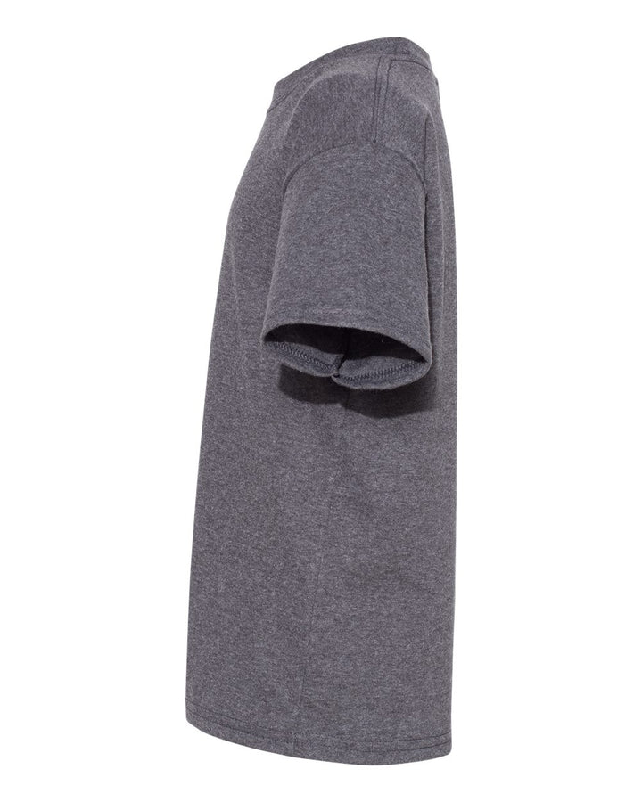 Left View of Charcoal Heather Ecosmart™ Youth T-Shirt - 5370
