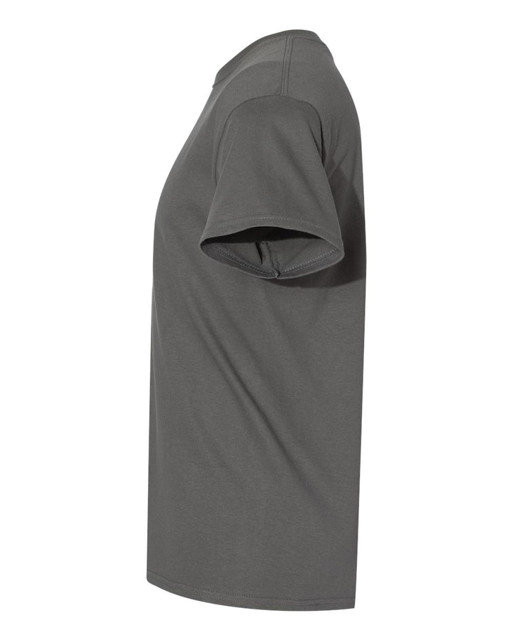 Left View of Charcoal Heavy Cotton™ T-Shirt - 5000