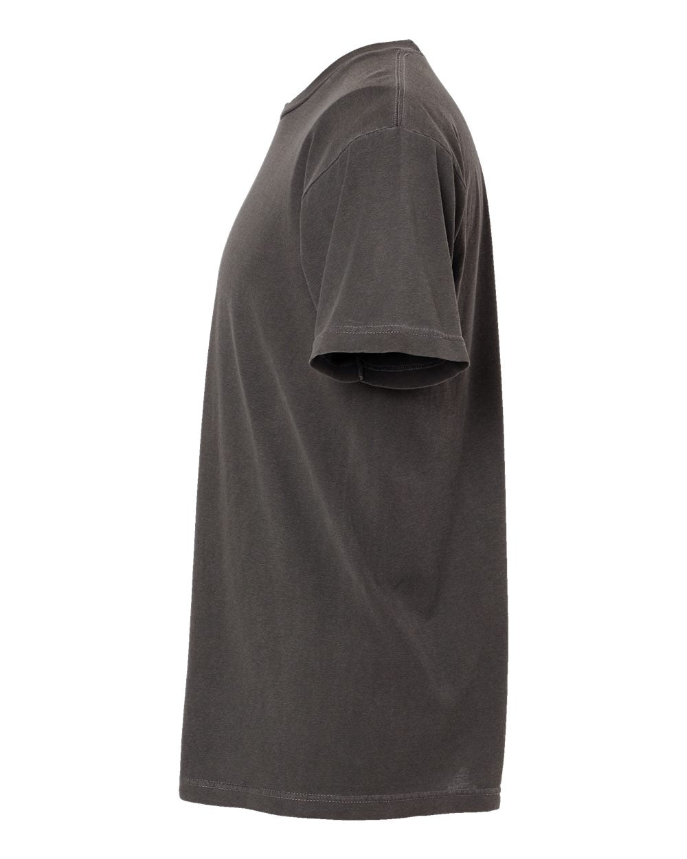 Left View of Charcoal Vintage Garment-Dyed T-Shirt - 6500M