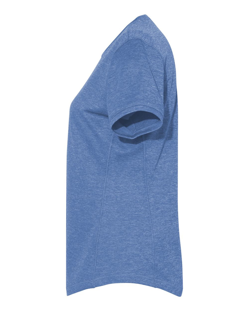 Left View of Collegiate Royal Heather Women's Sport T-Shirt - A377