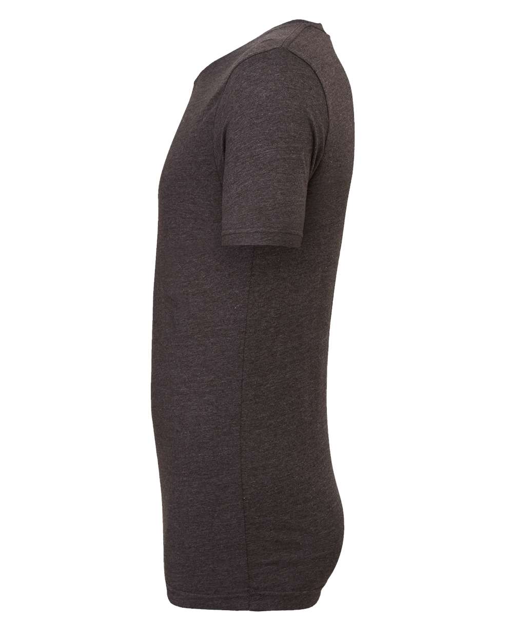Left View of Dark Grey Heather CVC Jersey Tee - 3001CVC