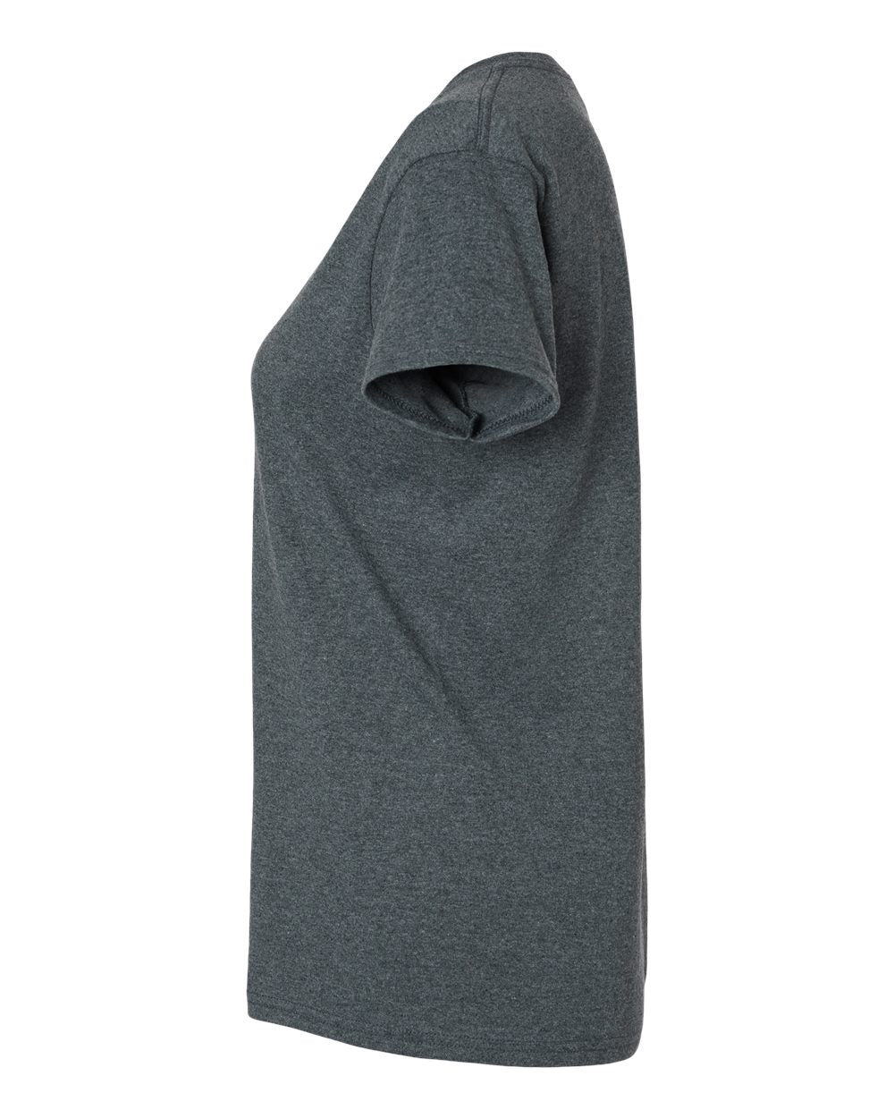 Left View of Dark Heather Ultra Cotton® Women’s T-Shirt - 2000L