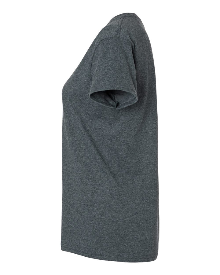 Left View of Dark Heather Ultra Cotton® Women’s T-Shirt - 2000L