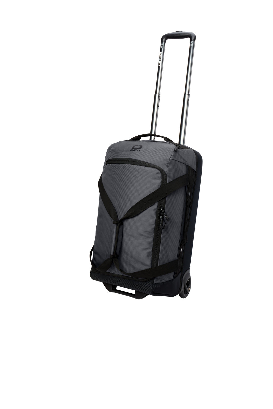 Left View of DieselGrey OGIO Passage Wheeled Carry-On Duffel 98002