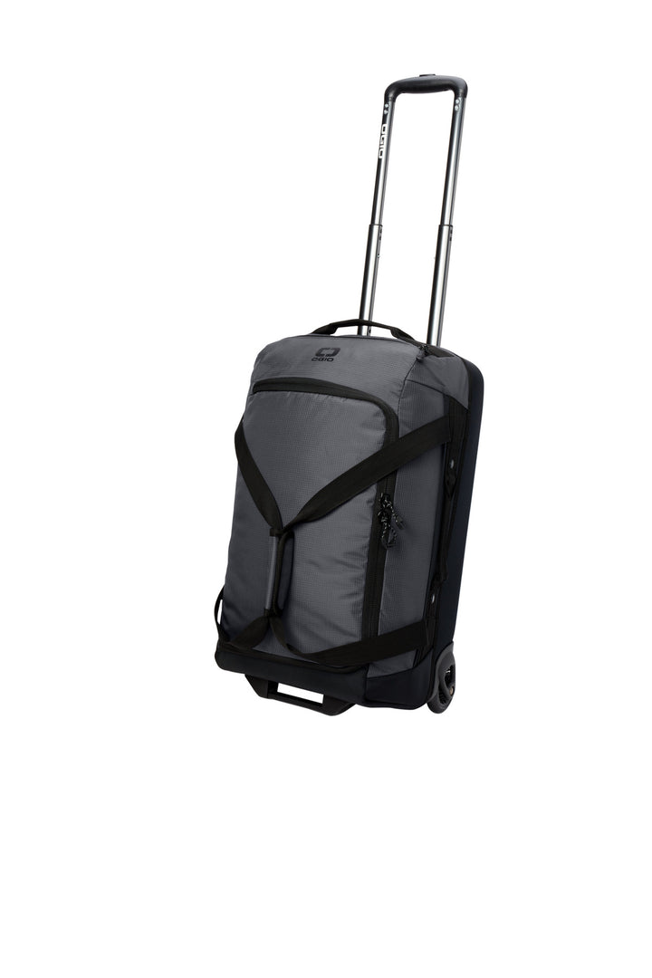 Left View of DieselGrey OGIO Passage Wheeled Carry-On Duffel 98002