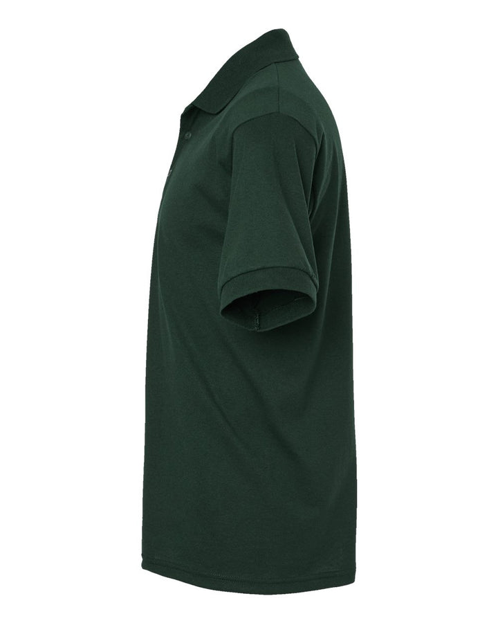 Left View of Forest Green DryBlend® Jersey Polo - 8800