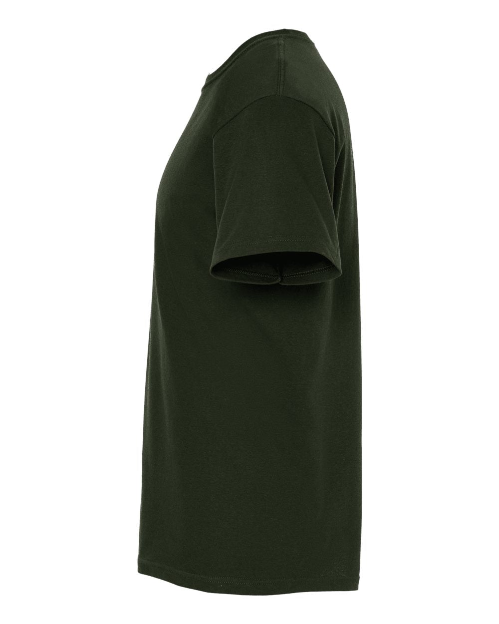 Left View of Forest Green Gold Soft Touch T-Shirt - 4800