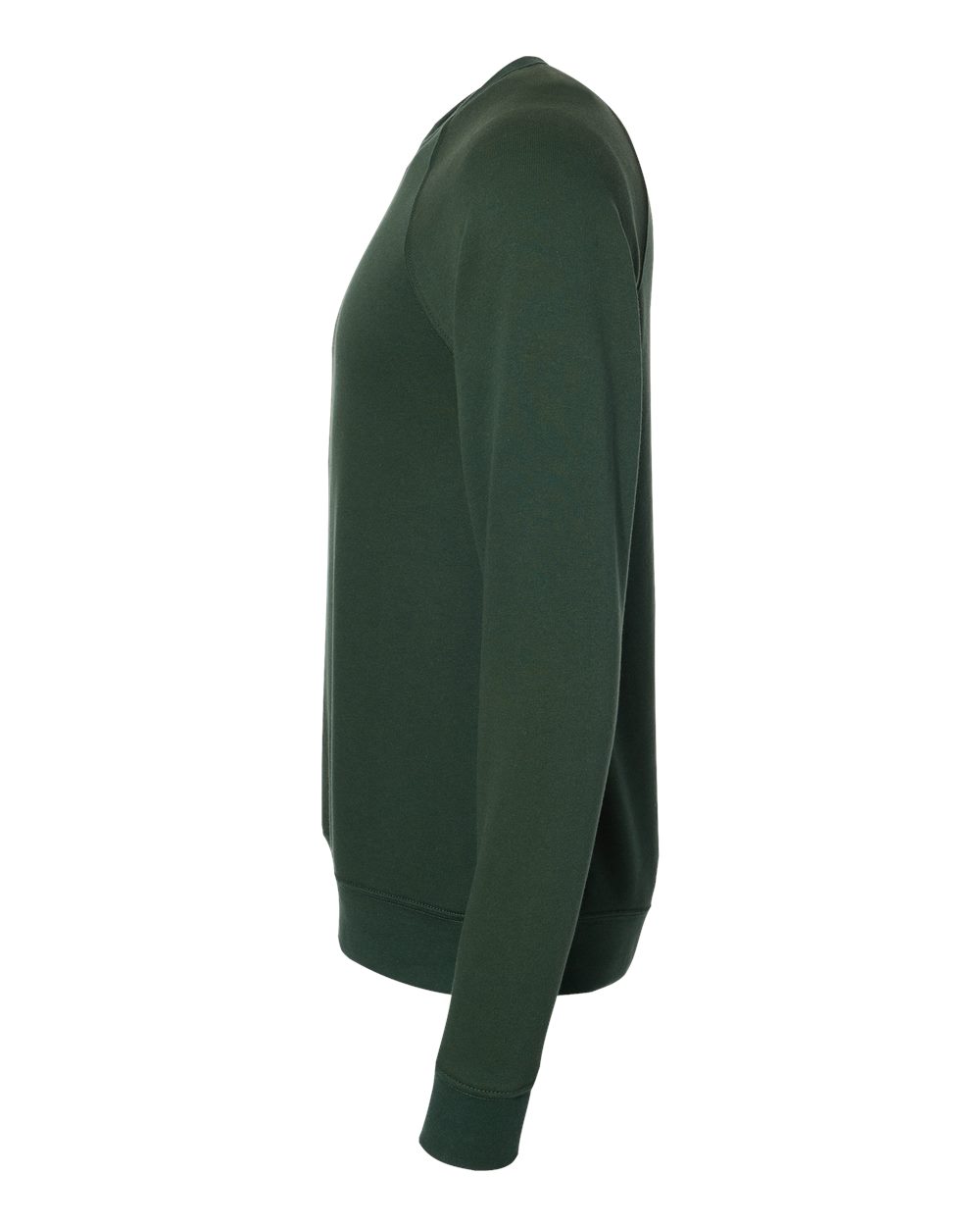 Left View of Forest Sponge Fleece Raglan Crewneck Sweatshirt - 3901