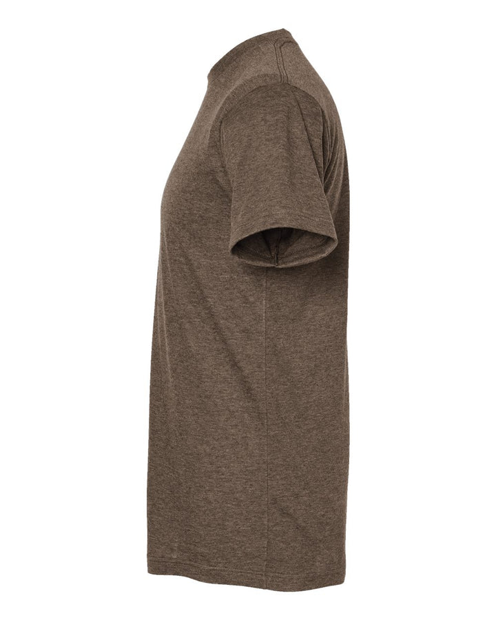 Left View of Heather Brown Poly-Rich T-Shirt - 241
