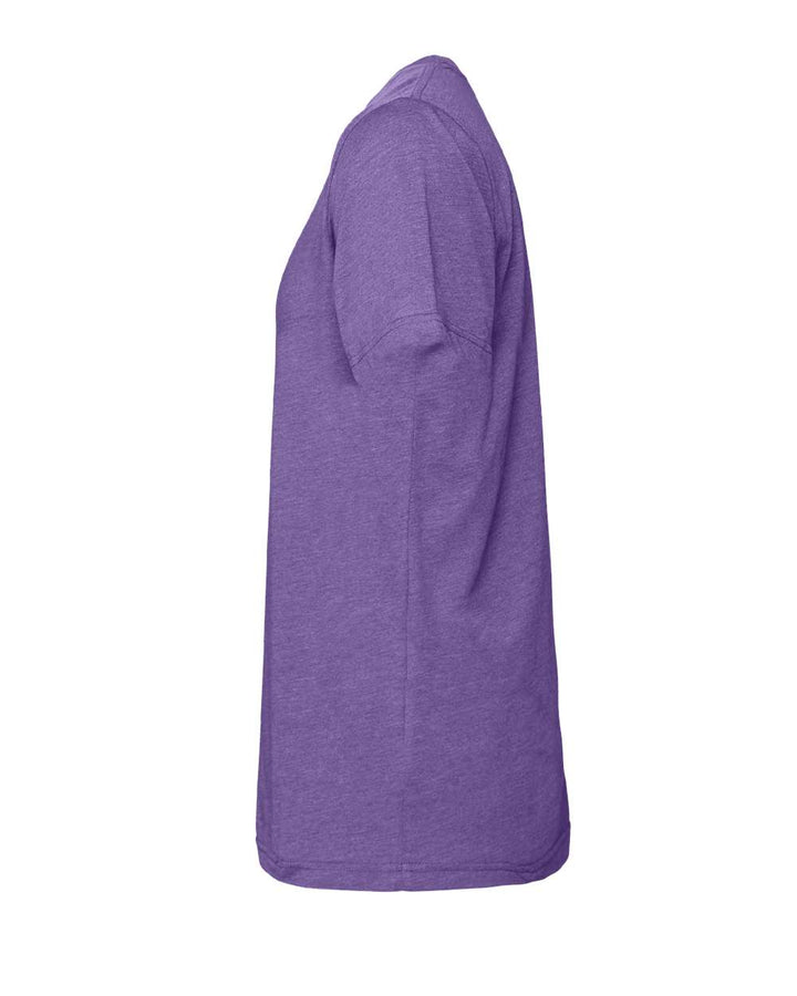 Left View of Heather Lapis CVC Jersey Tee - 3001CVC