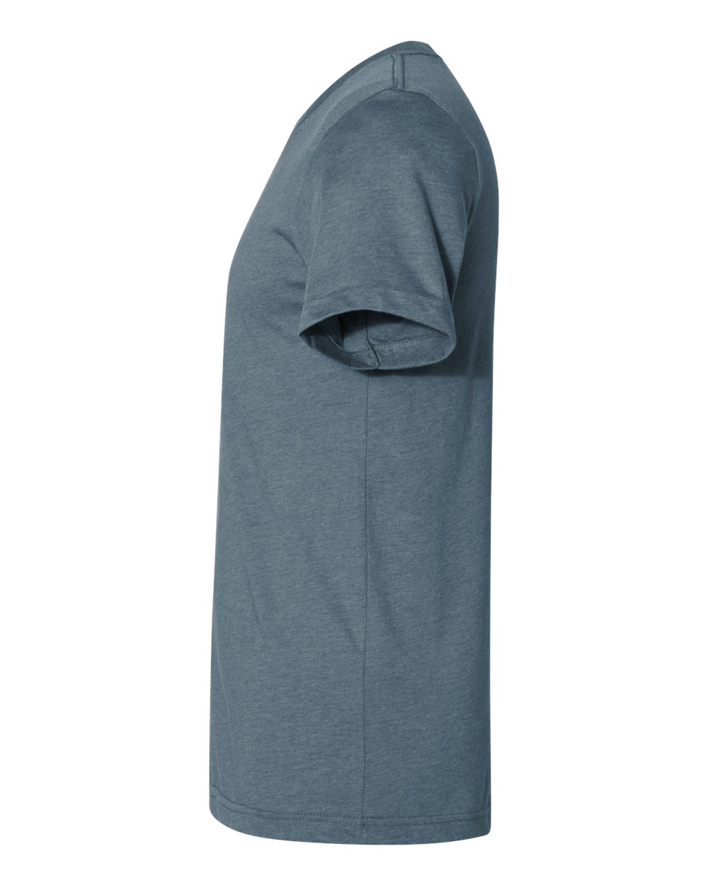 Left View of Heather Slate CVC Jersey Tee - 3001CVC