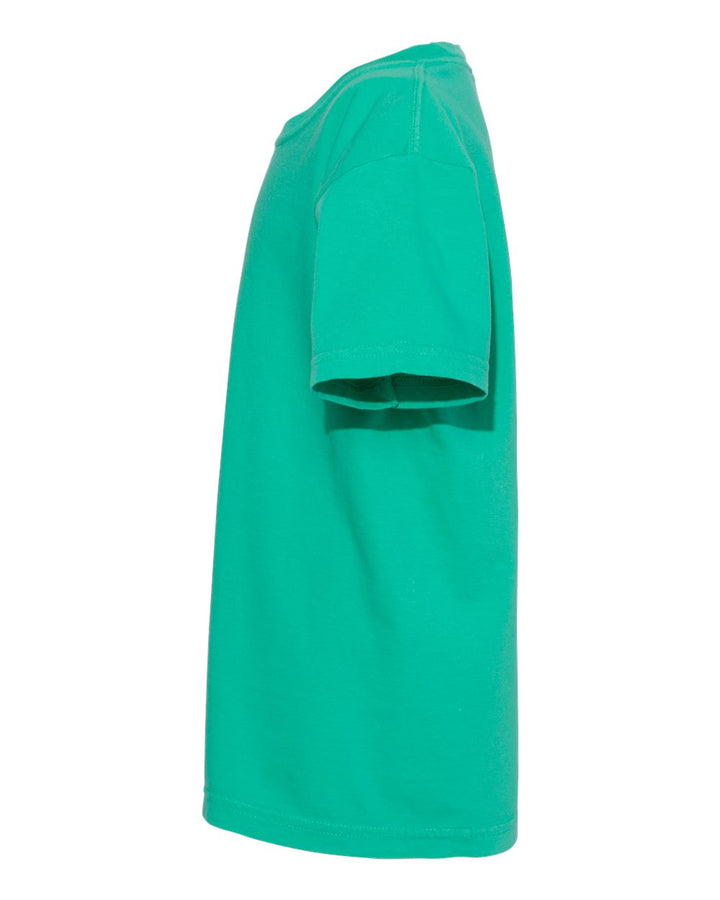 Left View of Island Green Garment-Dyed Youth Heavyweight T-Shirt - 9018