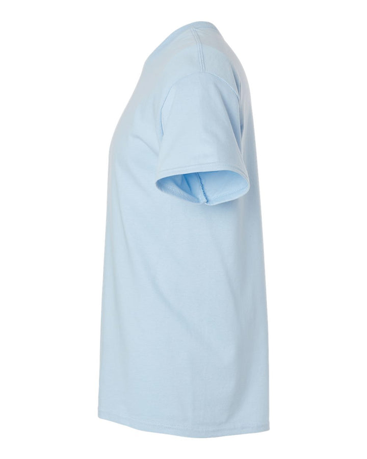 Left View of Light Blue Ultra Cotton® T-Shirt - 2000