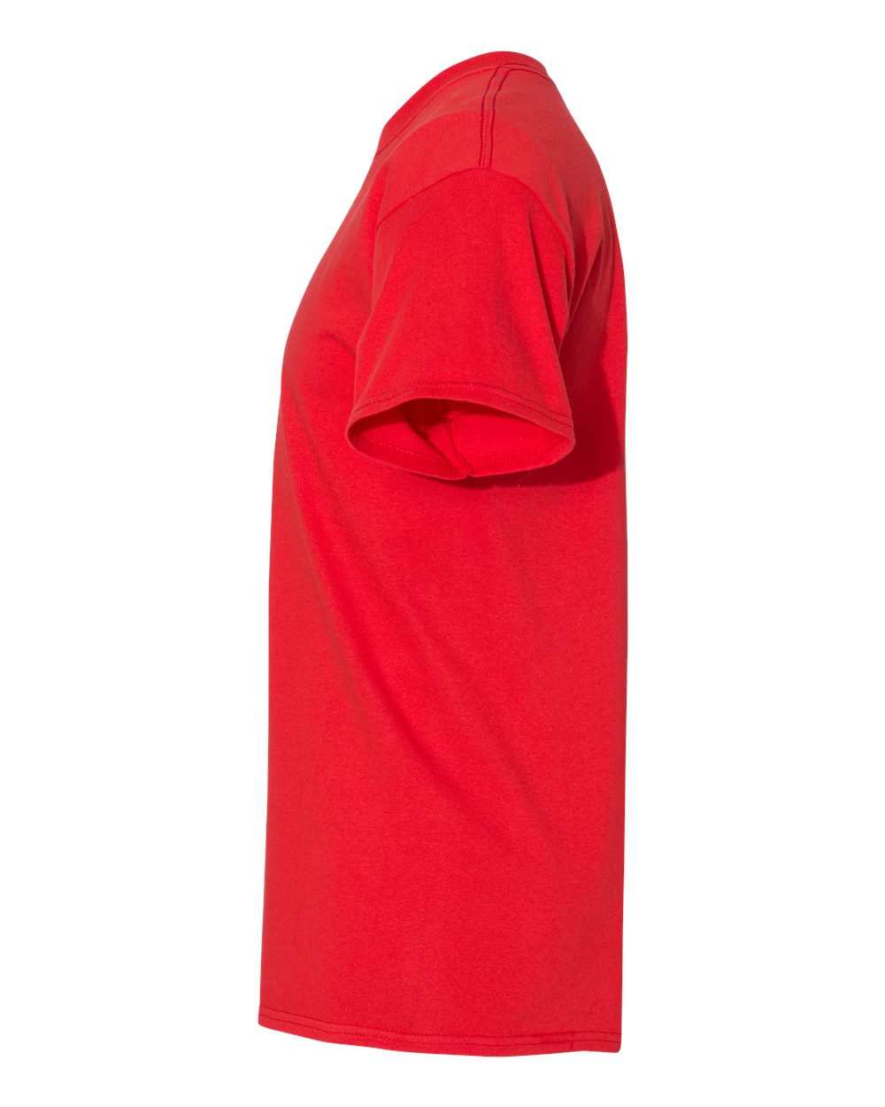 Left View of Red Heavy Cotton™ Youth T-Shirt - 5000B