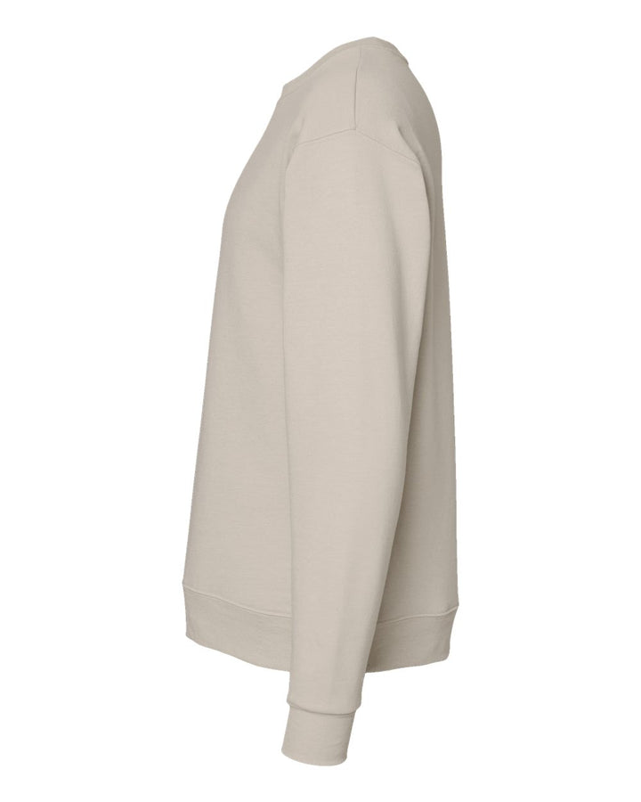 Left View of Sand Ecosmart® Crewneck Sweatshirt - P160