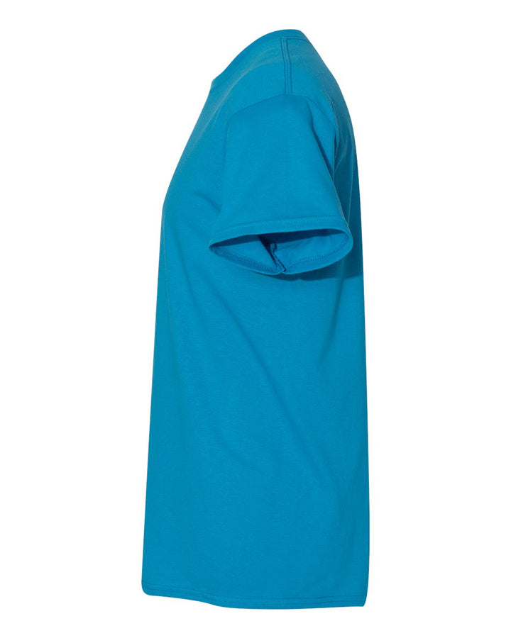 Left View of Sapphire Heavy Cotton™ T-Shirt - 5000
