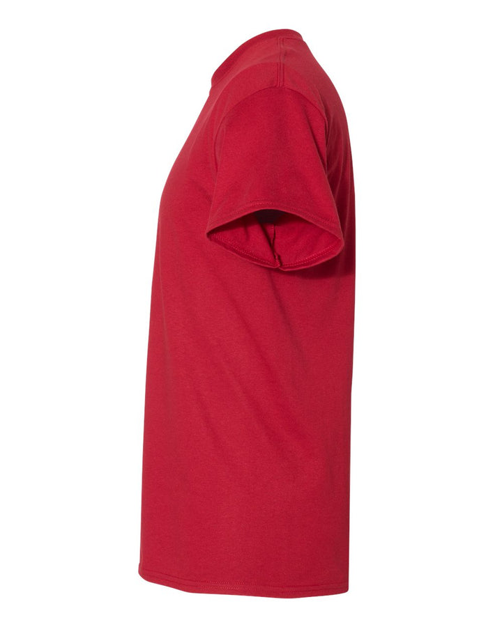 Left View of Scarlet Red DryBlend® T-Shirt - 8000