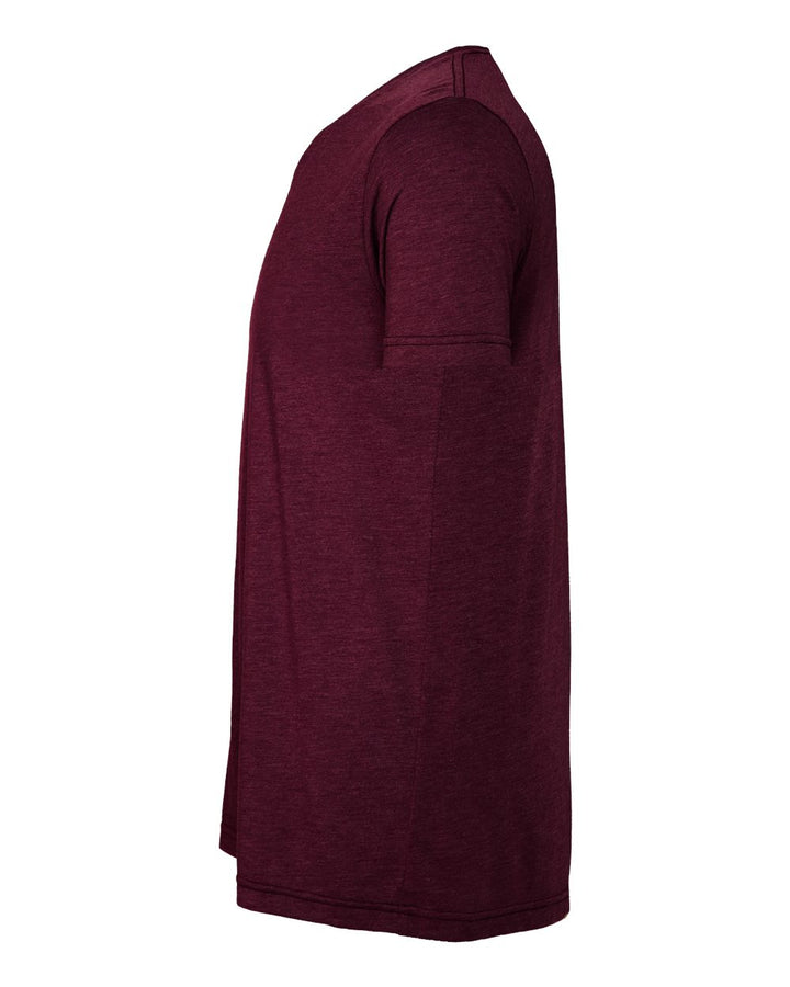 Left View of Solid Maroon Triblend Triblend Tee - 3413