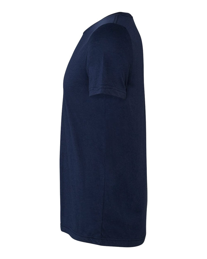 Left View of Solid Navy Triblend Triblend Tee - 3413