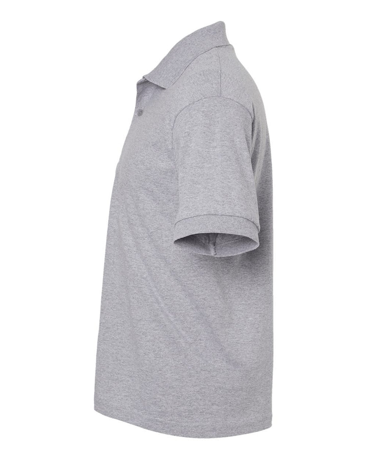 Left View of Sport Grey DryBlend® Youth Jersey Polo - 8800B