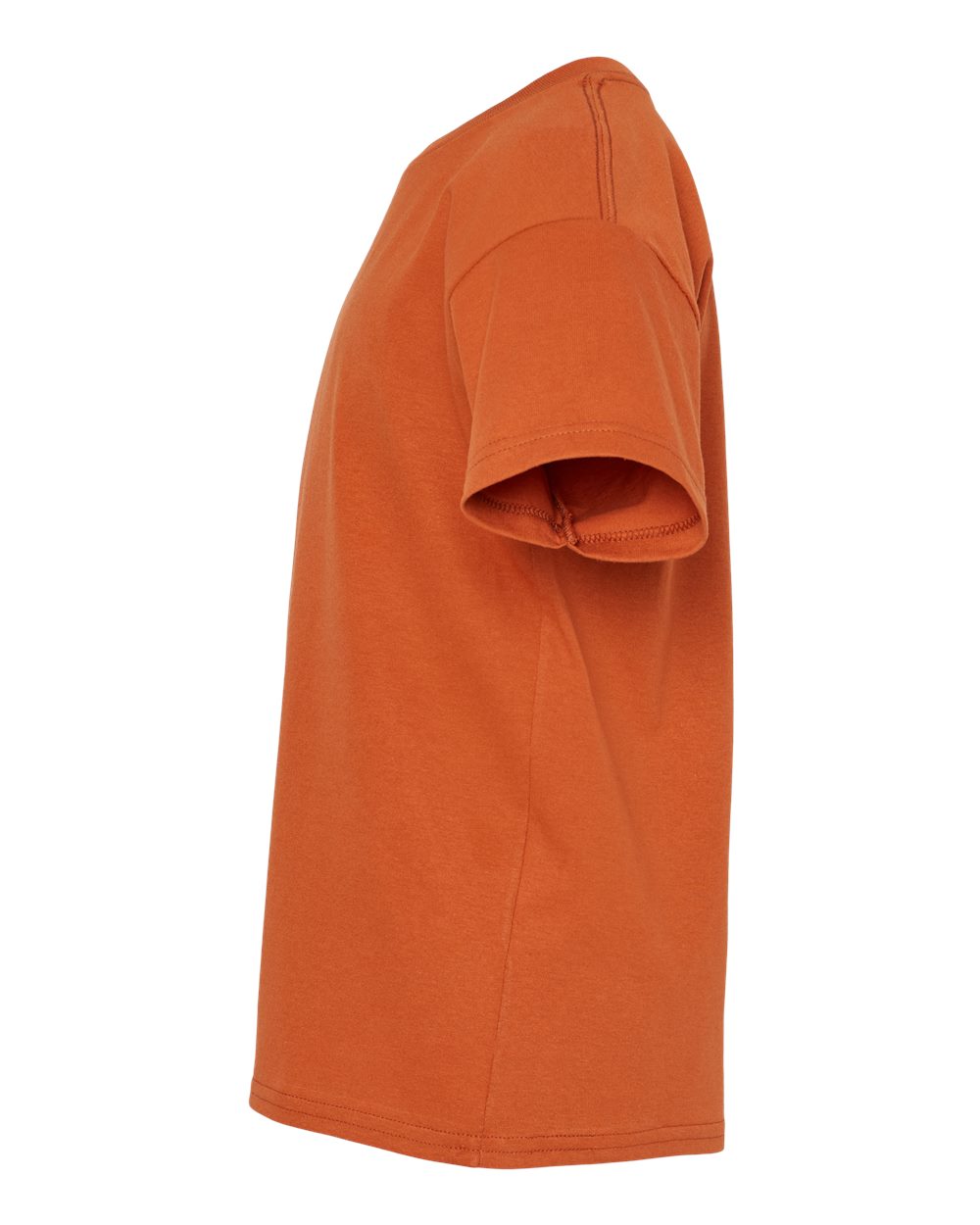 Left View of Texas Orange Essential-T Youth T-Shirt - 5480
