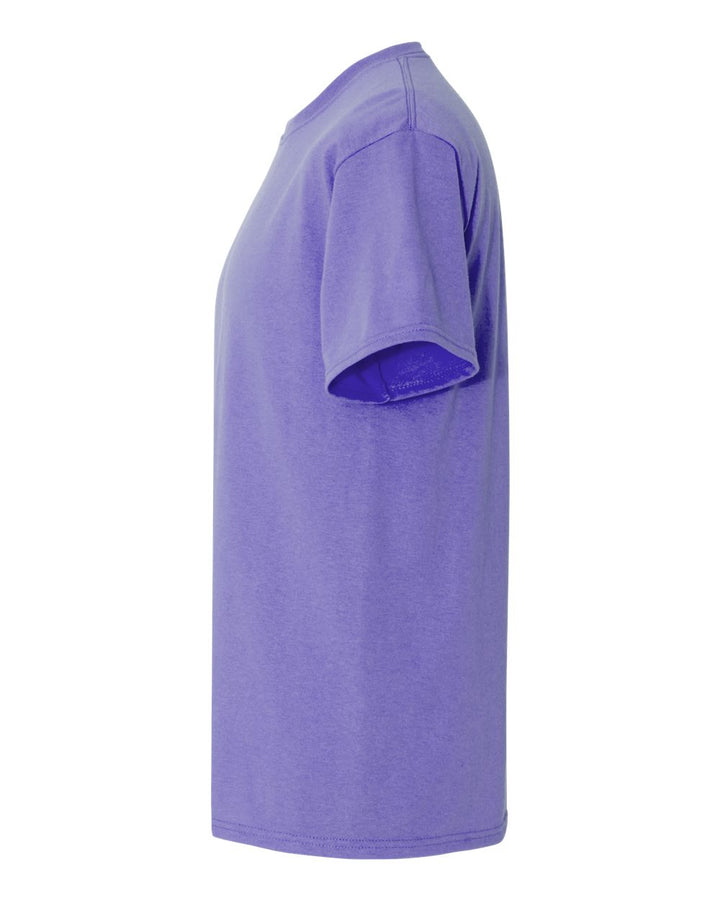 Left View of Violet Dri-Power® 50/50 T-Shirt - 29MR