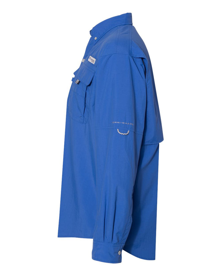 Left View of Vivid Blue PFG Bahama™ II Shirt - 212463